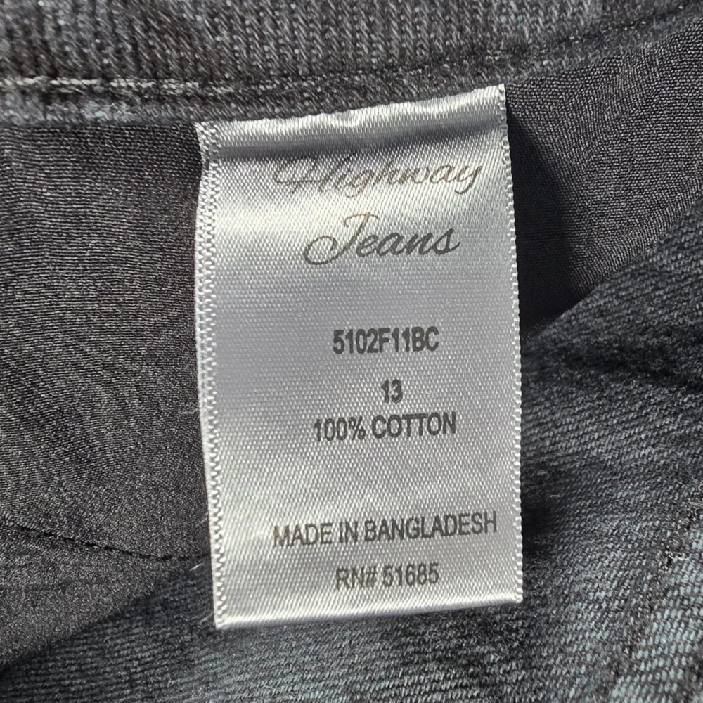 NWT HIGHWAY JEANS‎ Black Denim Faux Wrap Asymmetrical Cut Off Shorts Size 13